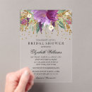 Search for amethyst bridal shower invitations Floral