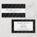 Search for black leather textured business cards For her