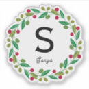 Search for wreath stickers Red and green