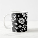 Search for black and white floral mugs Nature
