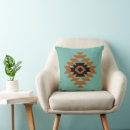 Search for teal and brown cushions Aztec