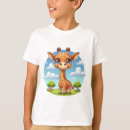 Search for giraffe kids tshirts Wild animals