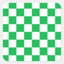 Search for green and white stickers Chequered