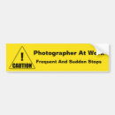 Search for photographers bumper stickers Warning
