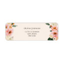 Search for blush wedding return address labels Watercolor flowers