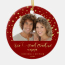 Search for red and gold christmas tree decorations Keepsake