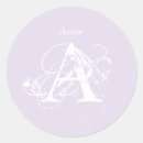 Search for classic round monogram stickers White