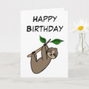 Search for funny sloth birthday cards Cartoon