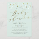 Search for mint and gold baby shower invitations Neutral