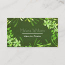 Search for wellbeing business cards Green