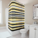 Search for gold black white shower curtains Stripes