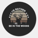 Search for deer in the woods stickers Bow hunting