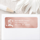 Search for faux rose gold return address labels Simple