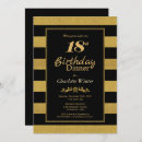 Search for black and gold 18th birthday invitations Modern