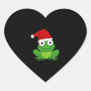 Search for christmas funny frog stickers Santa claus