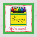 Search for crayon birthday invitations Party