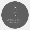 Search for charcoal gray wedding stickers Modern