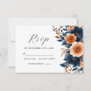Search for terracotta and navy wedding rsvp cards Couple