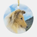 Search for rough collie christmas tree decorations Sable