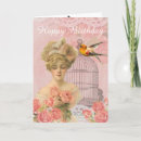 Search for vintage birdcage postcards Pink