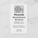 Search for recording studio business cards Music