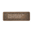 Search for western style return address labels Rustic