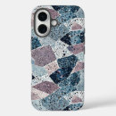 Search for blue mosaic iphone cases White