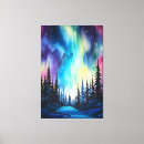 Search for northern lights canvas prints Purple