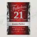 Search for black silver 21st birthday invitations Glam