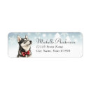 Search for siberian husky dog return address labels Puppy