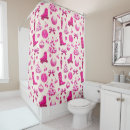 Search for pink christmas shower curtains Girly