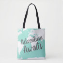 Search for adventure awaits tote bags Travel
