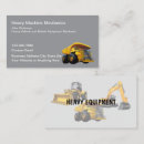 Search for heavy equipment business cards Rental