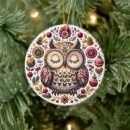 Search for owl christmas tree decorations Festive