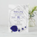 Search for silver and royal blue invitations Flowers