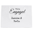 Search for engagement gift bags Calligraphy typography elegant romantic