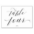 Search for four table cards Calligraphy