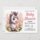 Search for zebra baby girl shower invitations Chic