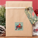 Search for pine branch stickers Cardinal bird