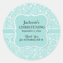 Search for blue damask christening stickers Boy