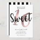 Search for rose gold and black birthday invitations Trendy