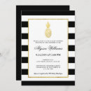 Search for golden pineapple invitations Black and white