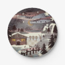 Search for vintage christmas paper plates Snow