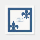 Search for fleur de lis napkins Rehearsal dinner