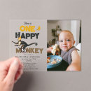 Search for monkey 1st birthday invitations Banana