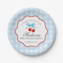 Search for blue gingham plates For kids