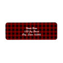 Search for red black plaid return address labels Grey