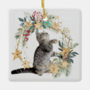 Search for grey cat christmas tree decorations Animal
