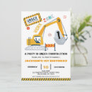Search for under construction birthday invitations Excavator