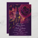 Search for purple rose bridal shower invitations Elegant